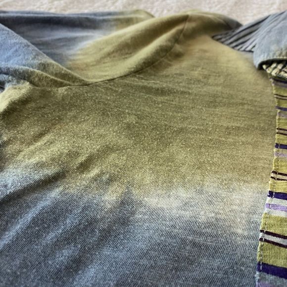 Custo Barcelona Long Sleeve Green Blue Collared Button Front Shirt Mens Medium - Picture 12 of 15